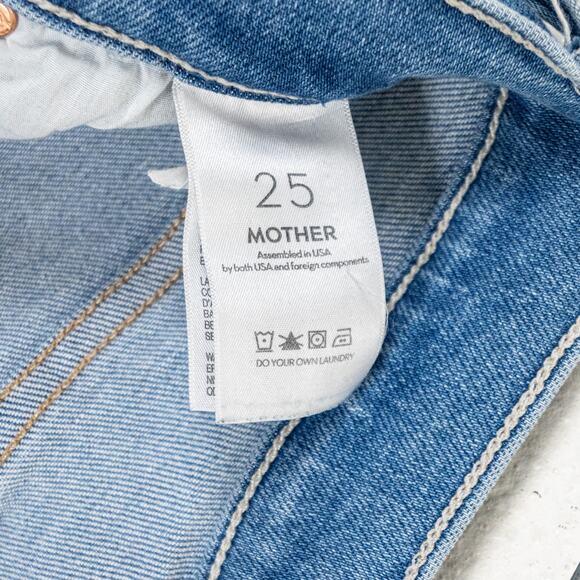 MOTHER denim LIL' The Rambler zip Flood Jeans Out of the Blue Petite 25 - Picture 10 of 14